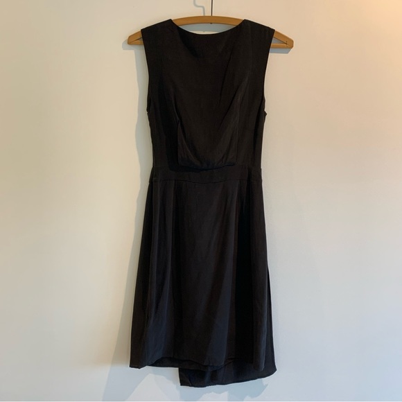 All Saints Black Silk Dress size 0 - Picture 3 of 9